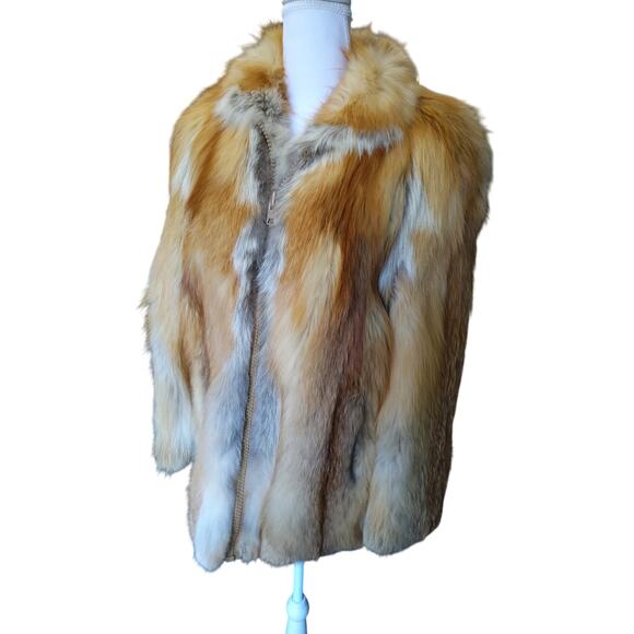 Vintage Tillis Fox Fur luxury coat Private Label size S zip Old money Regal chic - Picture 3 of 11